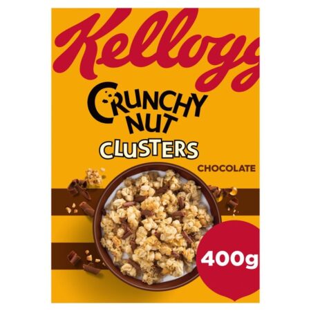 Kellogg’s Crunchy Nut Clusters Chocolate Breakfast Cereal 400g