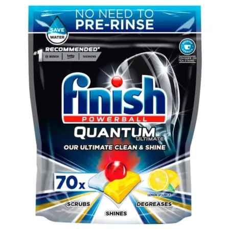 Finish Quantum Lemon Dishwasher 70 Tablets