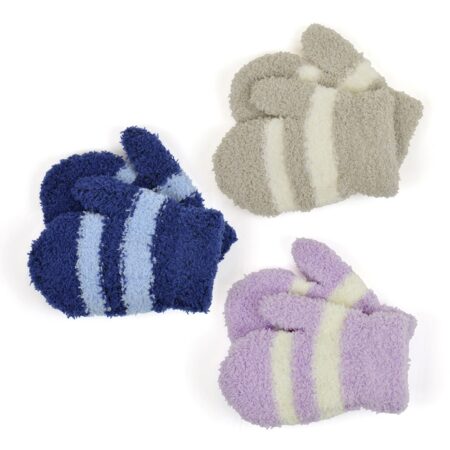 BABIES SOFT TOUCH STRIPED MITTENS