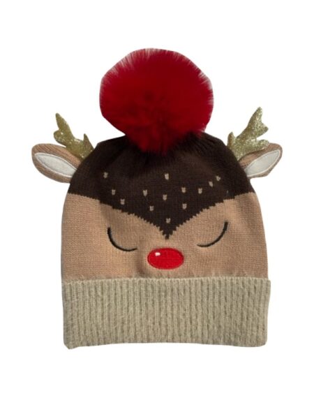 KIDS NOVELTY REINDEER HAT