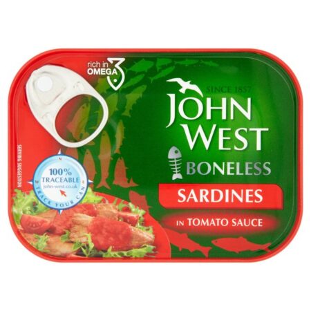 John West Boneless Sardines In Tomato Sauce (95g) 62g