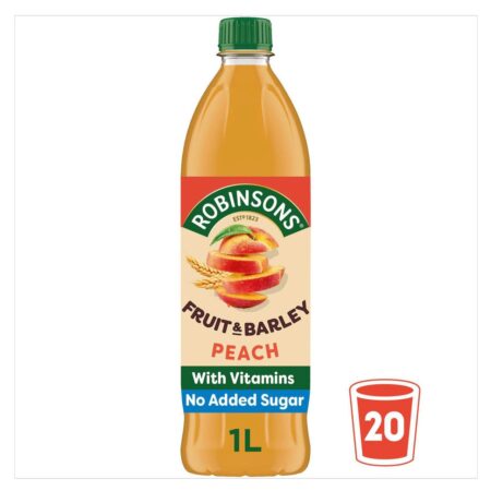 Robinsons Fruit & Barley Peach Squash No Added Sugar 1L