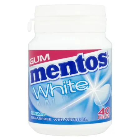 Mentos White Peppermint Gum 40pcs 60g