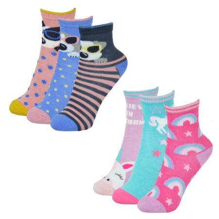 GIRLS BAMBOO SOCKS ASSORTED DESIGNS