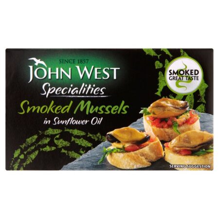 John West Smoked Mussels In Sunflower Oil (85g) 65g