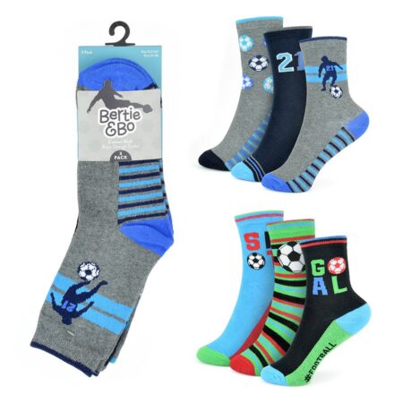 BOYS BAMBOO SOCKS ASSORTED DESIGNS