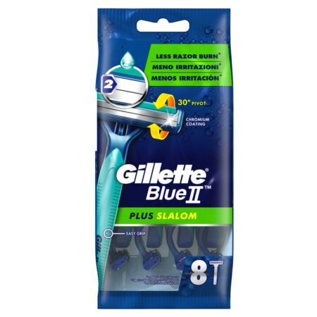 Gillette Blue Plus Slalom Disposable Razors 8 pack 8 per pack