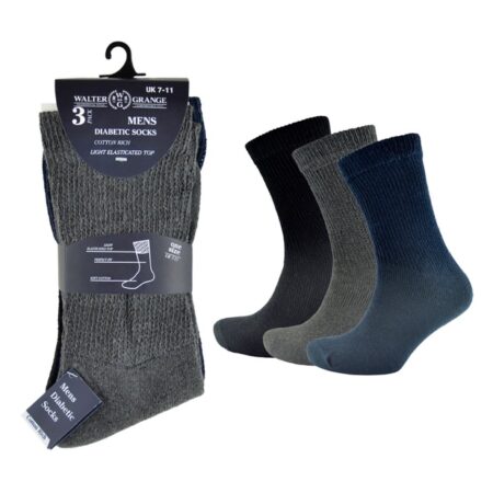 MENS 3 PACK DIABETIC SOCKS