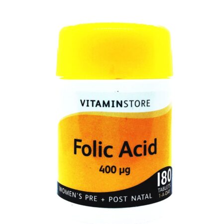 FOLIC ACID 400MCG TABLETS 180S