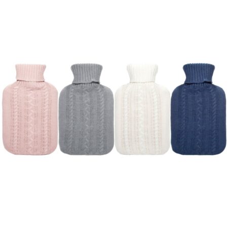 FINE KNIT HOT WATER BOTTLE & COVER