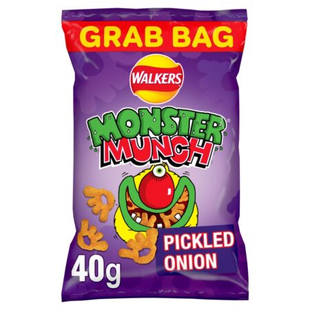 Walkers Monster Munch Pickled Onion Snacks 40g