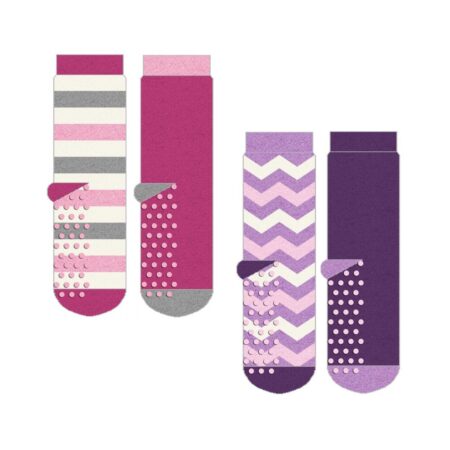 LADIES 2PK SUPER SOFT SLIPPER SOCKS
