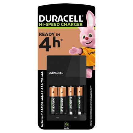 Duracell Battery Charger Charges In 4 Hours With 2 AA And 2 AAA Batteries