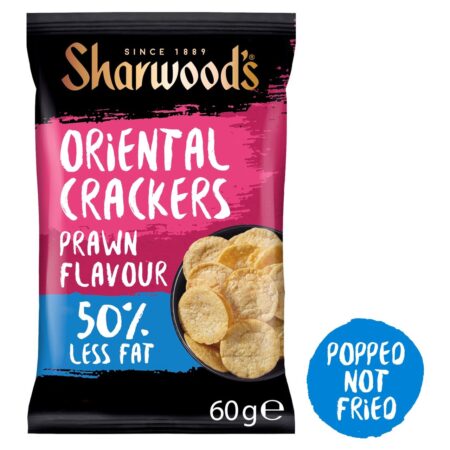 Sharwood’s Low Fat Popped Cracker Ready To Eat Prawn 60g