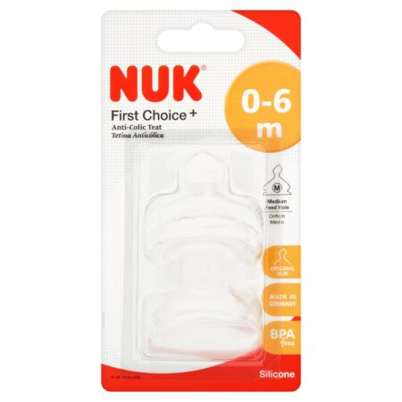 SILICONE TEAT SIZE 1 MEDIUM HOLE 2PK