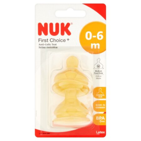LATEX TEAT SIZE 1 MEDIUM HOLE 2PK