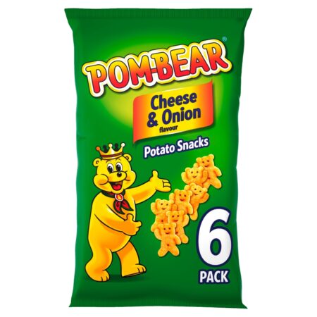 Pom-Bear Cheese & Onion Multipack Crisps 6 Pack 6 x 13g