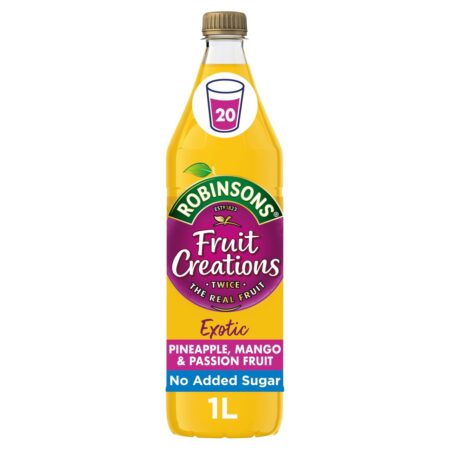 Robinsons Fruit Creations Exotic Pineapple Mango & Passion Fruit Squash 1L