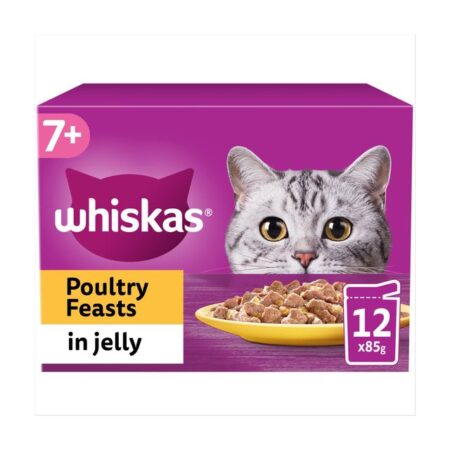 Whiskas Senior 7+ Poultry Feasts Pouches in Jelly 12 x 85g
