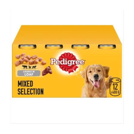 Pedigree Can Adult Dog Wet Chunks in loaf Original, Chicken & Lamb 12x400g 12 x 400g