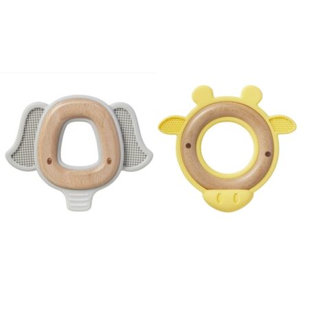 ELE GIRAFFE WOOD & SIL TEETHER