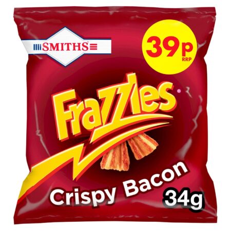 Smiths Frazzles Crispy Bacon Snacks 39p RRP PMP 34g