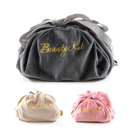 FLAT DRAWSTRING COSMETIC BAG