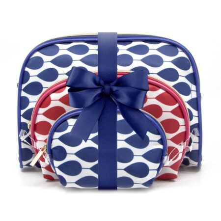 TREVISO TRIPLE BAG NAVY PINK