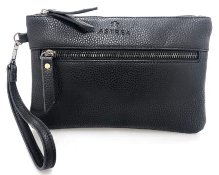 FAUX LEATHER CLUTCH BLACK