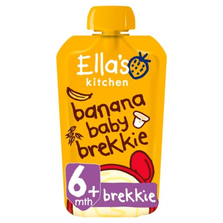 Ella’s Kitchen Banana Baby Brekkie Baby Food Breakfast Pouch 6+ Months 100g