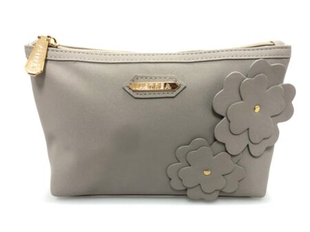FLOWER EMB LARGE BAG GREY
