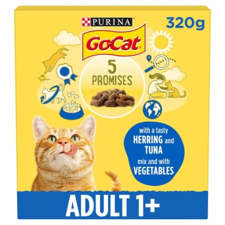 Go-Cat Tuna, Herring Veg Dry Cat Food 320g