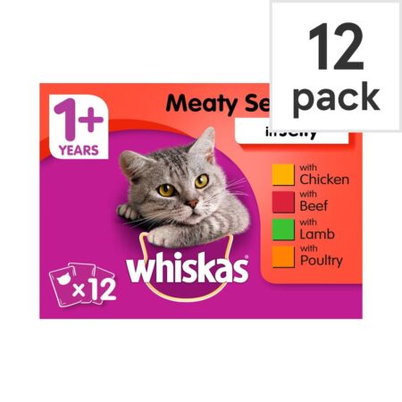 Whiskas Pouch Meat Selection In Jelly 12x100g