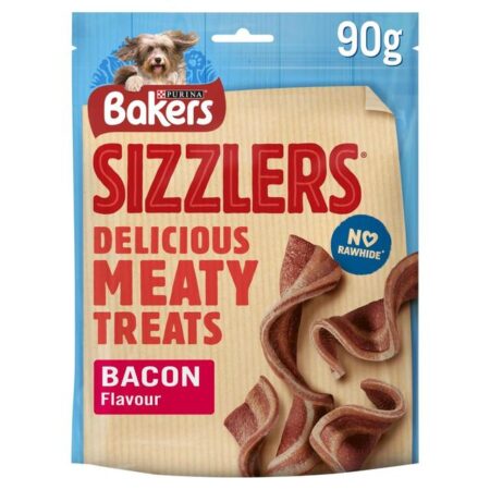 Bakers Sizzlers Dog Treat Bacon 90g