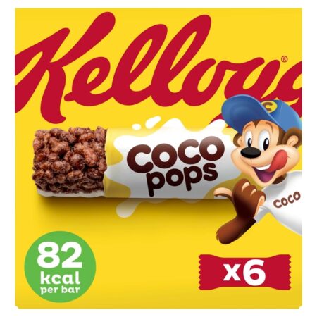 Kellogg’s Coco Pops Chocolate Breakfast Cereal Bars 6 x 20g