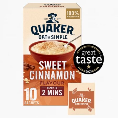 Quaker Oat So Simple Sweet Cinnamon Porridge Sachets 10 x 33g