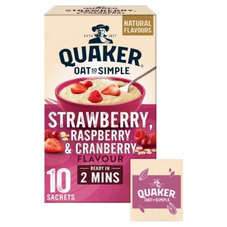 Quaker Oat So Simple Strawberry, Raspberry Cranberry Porridge Sachets