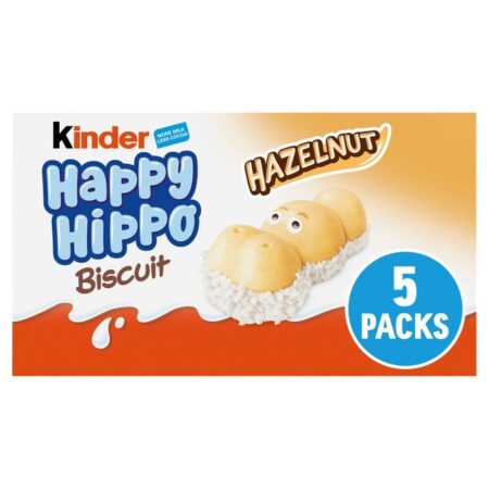 Kinder Happy Hippo Milk And Hazelnut Biscuits 5 X 20.7g