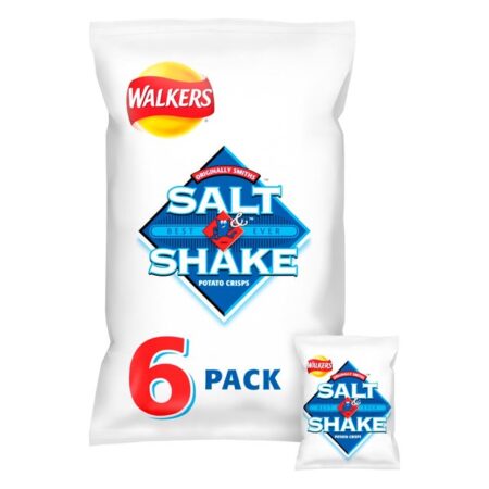 Walkers Salt & Shake Multipack Crisps 6 x 24g