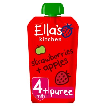 Ella’s Kitchen Strawberries and Apples Baby Food Pouch 4+ Months 120g