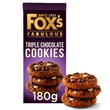 Foxs Triple Chocolate Chunkie Cookies 180g