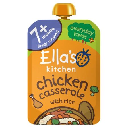 Ella’s Kitchen Chicken and Rice Casserole Baby Food Pouch 7+ Months 130g