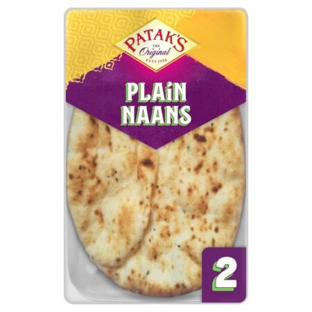 Pataks Plain Naan Bread 2s 280g