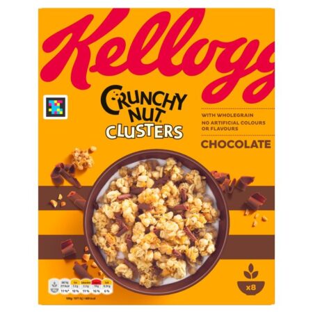 Kellogg’s Crunchy Nut Clusters Chocolate Breakfast Cereal 400g