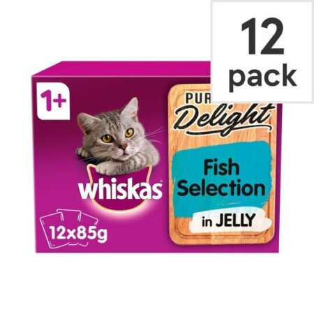 Whiskas Pure Delight Fish Selection In Jelly 1+ Years 12 X 85g