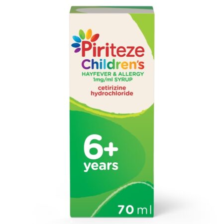 Piriteze Children Hayfever & Allergy Antihistamine Syrup 6 years+ 70ml