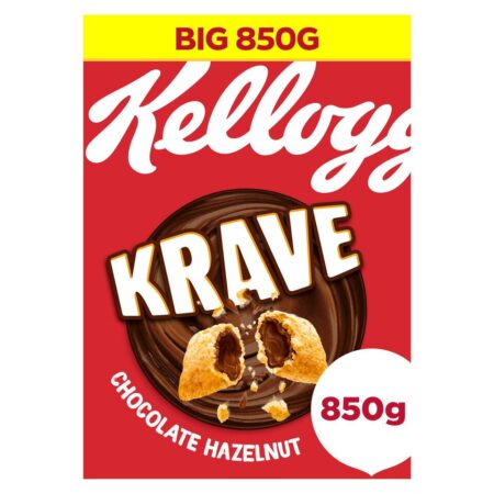 Kellogg’s Krave Chocolate Hazelnut Cereal 850G