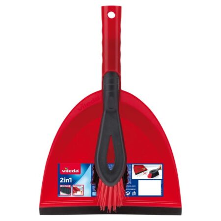 Vileda 2 in 1 Dustpan and Brush Set