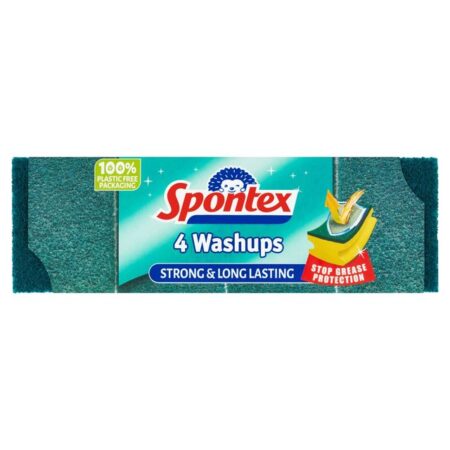 Spontex Wash Ups General Purpose 4 per pack