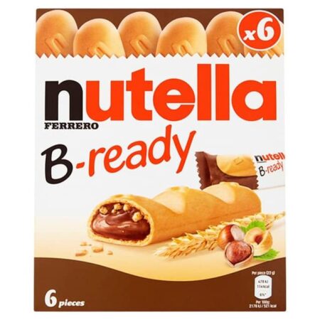 Nutella B-ready Chocolate & Hazelnut Wafer Biscuit Snack Bars Multipack 132g